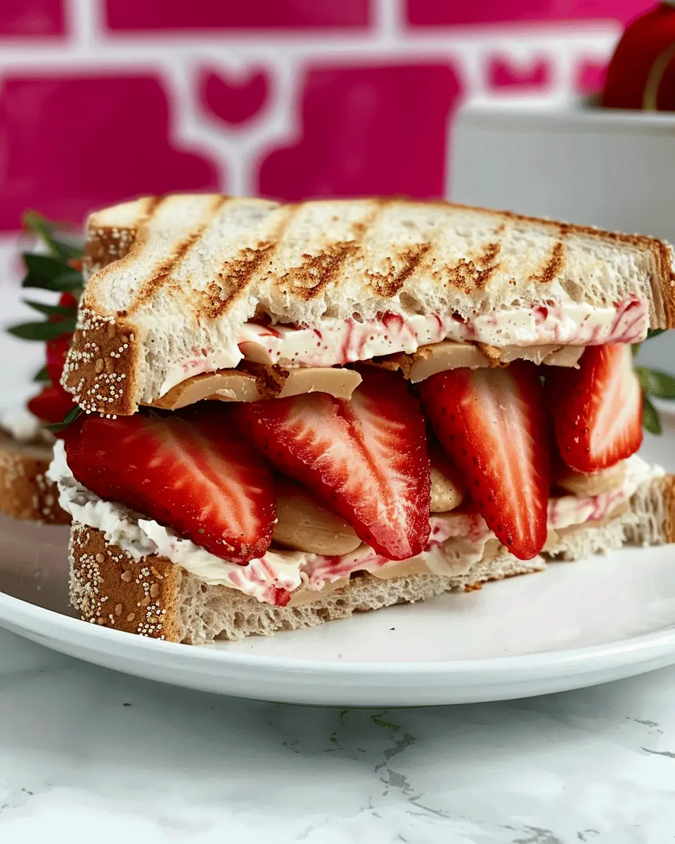 Cream Cheese and Peanut Butter Strawberry Sandwich Delight for All