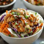 Egg Roll Bowls with Chicken and Cabbage