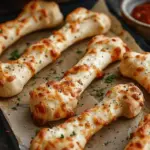 Cheesy Halloween Breadstick Bones