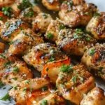Ranch Garlic Parmesan Chicken Skewers