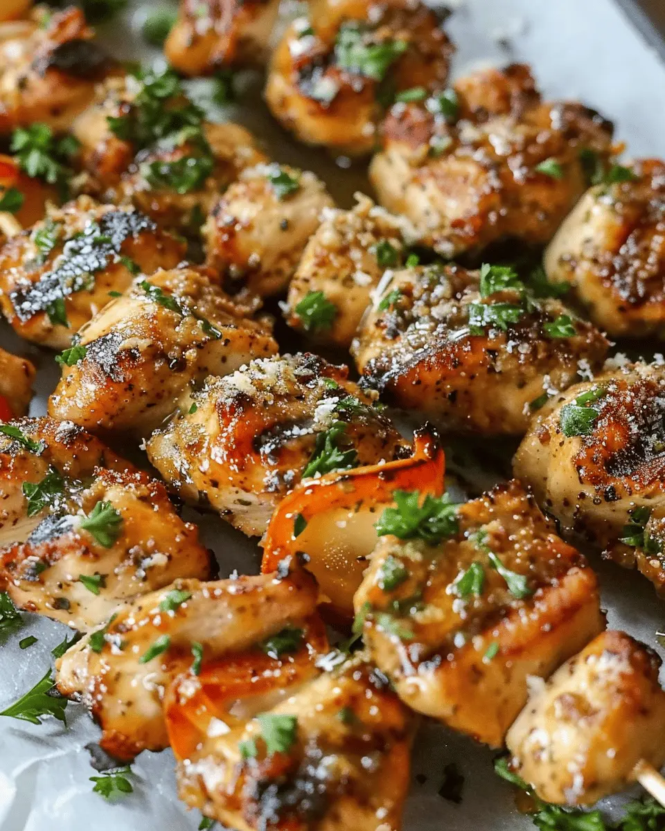 Ranch Garlic Parmesan Chicken Skewers: Easy and Flavorful Delight