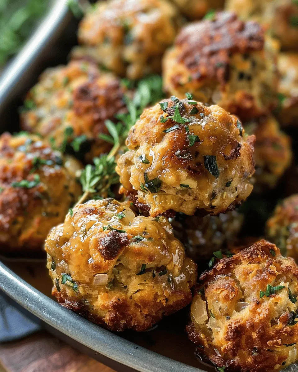 Grandma Dot’s Stuffing Balls: Easy Turkey Bacon & Chicken Ham Treats