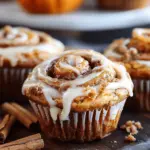 Pumpkin Cinnamon Roll Muffins