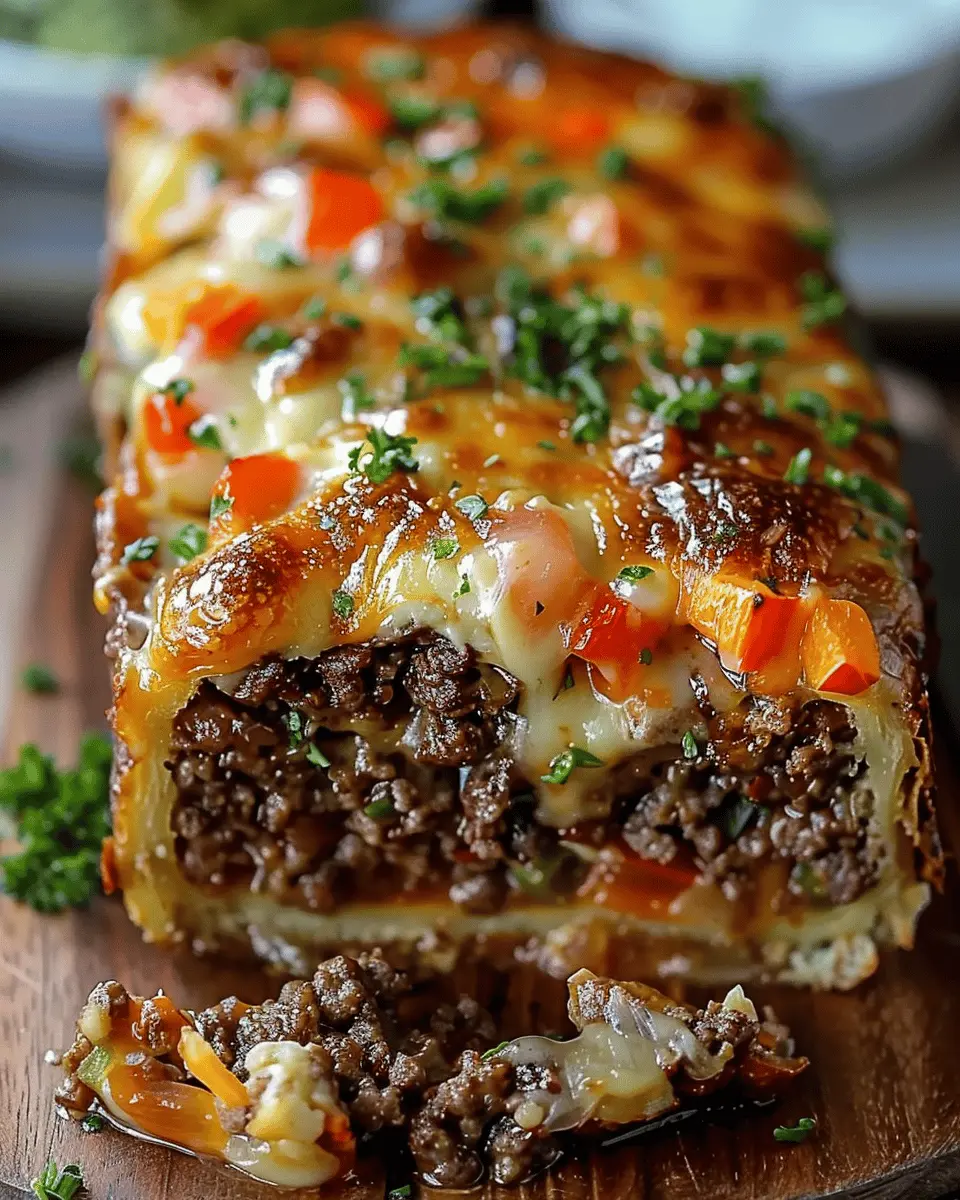 Philly Cheesesteak Meatloaf: Juicy Comfort with Turkey Bacon