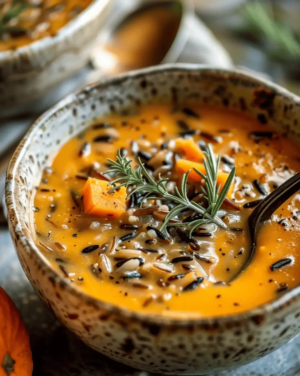 Vegan Pumpkin Wild Rice Soup: The Best Comfort Food for Fall