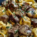 Cracked Garlic Steak Tortellini in Creamhouse Sauce Blis