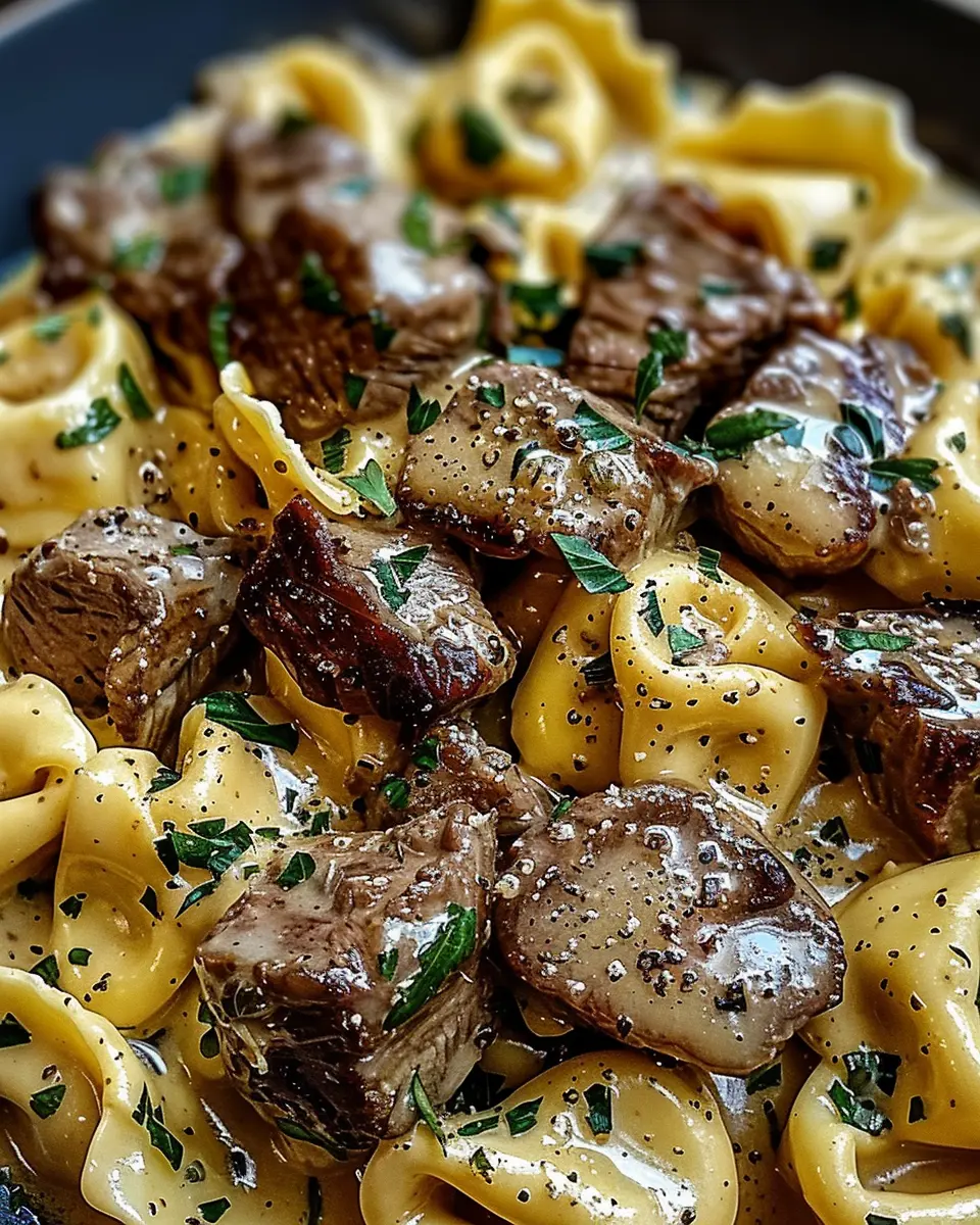 Cracked Garlic Steak Tortellini: Indulgent Creamhouse Bliss