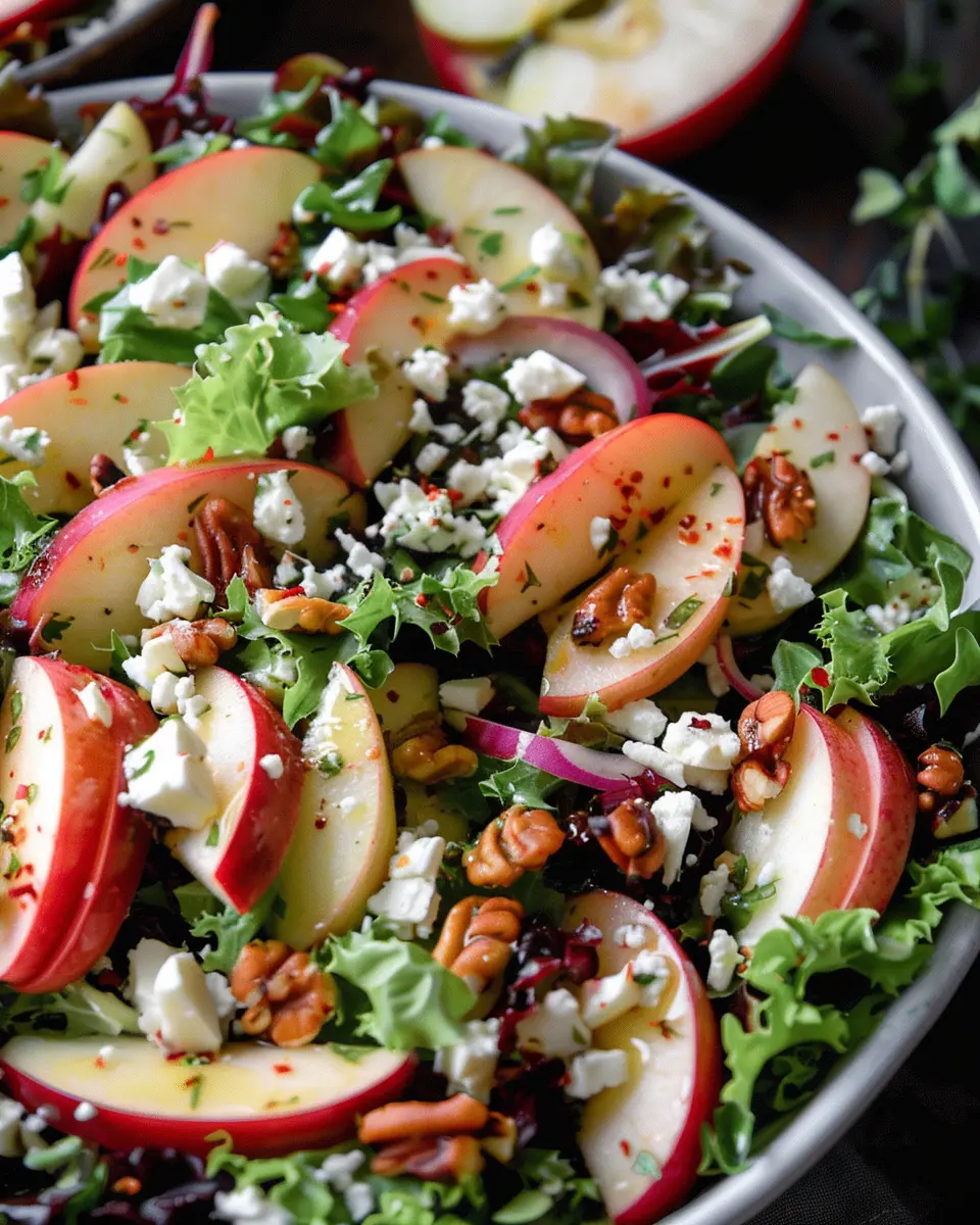 autumn harvest honeycrisp apple and feta salad: a fresh delight