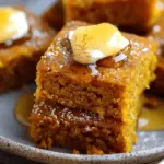 Pumpkin Cornbread with Cinnamon Honey Butter