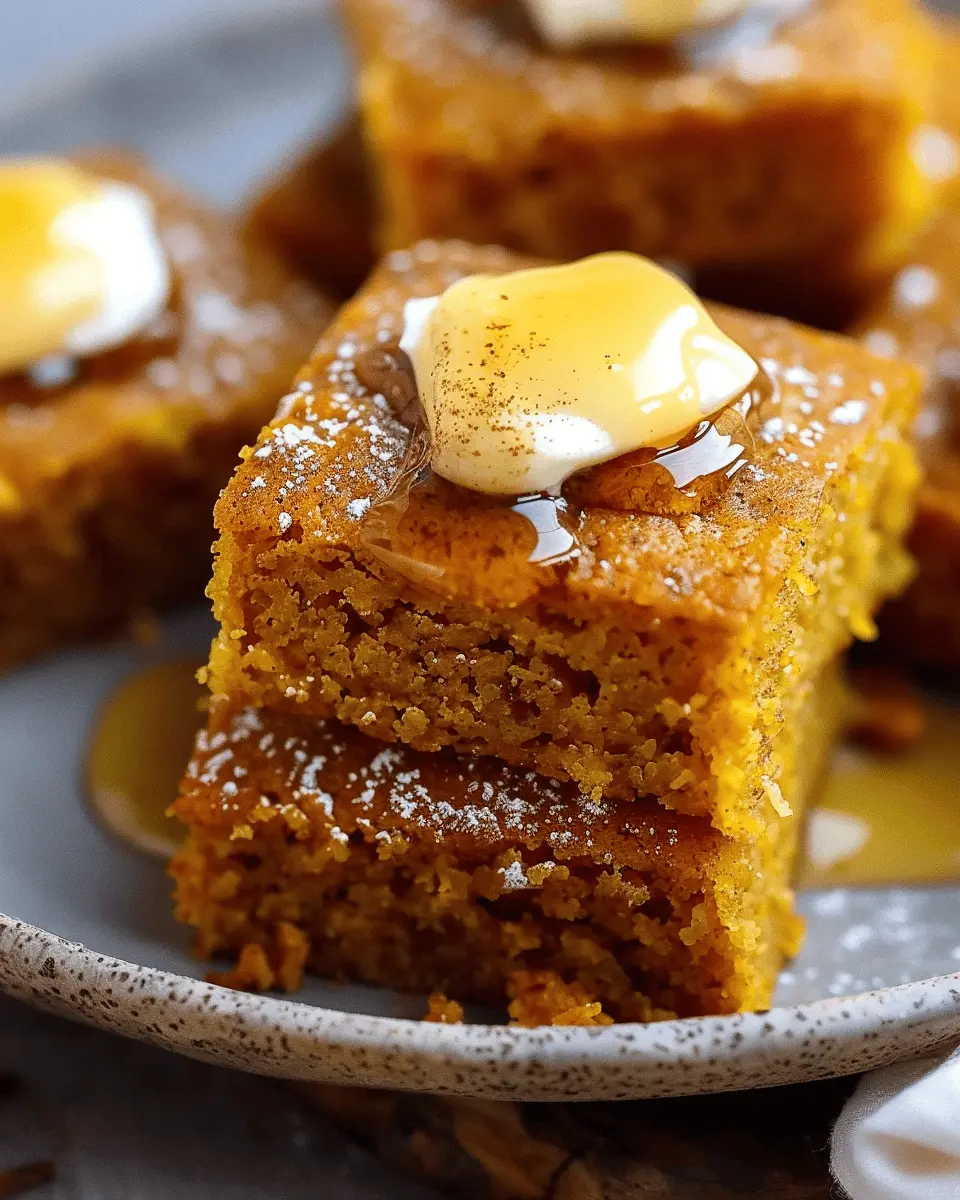 Pumpkin Cornbread Bliss with Cinnamon Honey Butter Delight