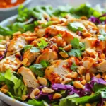 Crunchy Thai Chicken Salad with Peanut Dressing