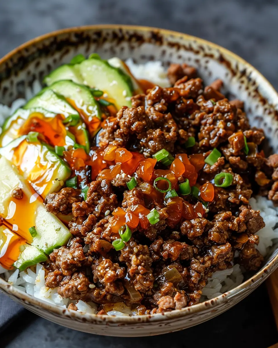 Ground Beef Hot Honey Bowl: A Sweet &amp; Savory Delight at Home