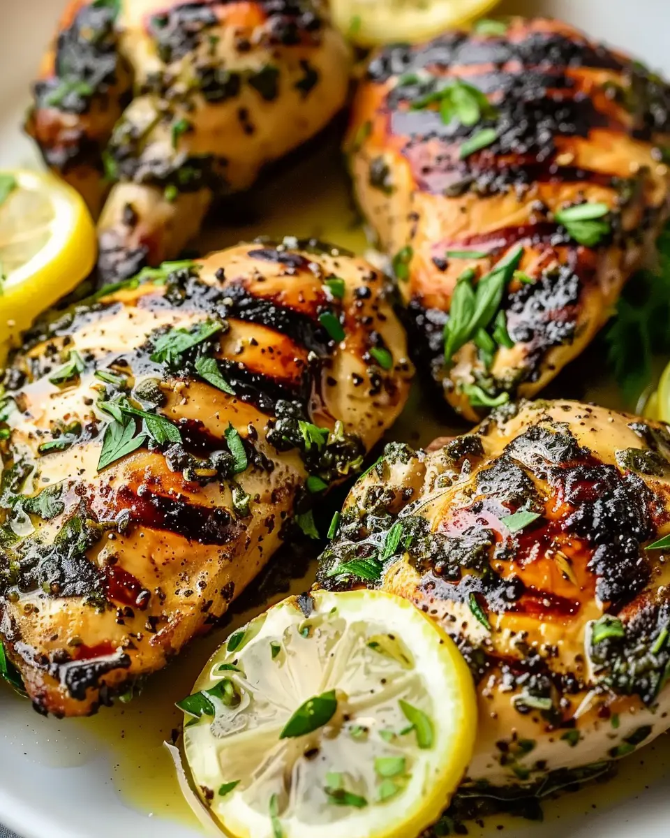 Lemon Herb Marinated Grilled Chicken Recipe for Juicy Flavor