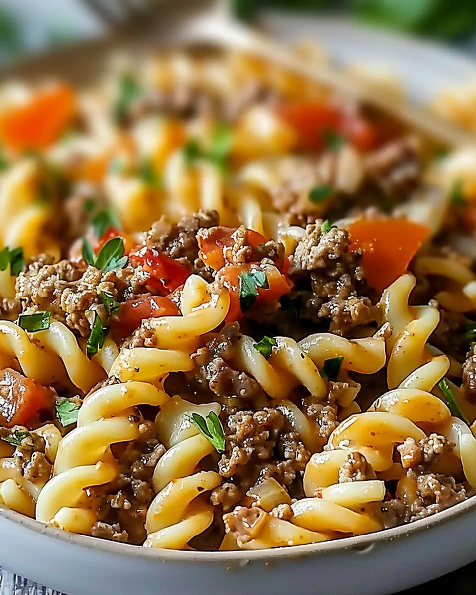 Creamy Rotel Pasta: Indulgent Ground Beef for Cozy Dinners