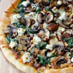 Balsamic Mushroom & Goat Cheese Pizza with Spinach