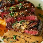 French Seared Steak with Cognac Cream Sauce