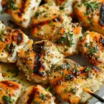 Easy Ranch Garlic Parmesan Chicken Skewers (Oven-Baked!)