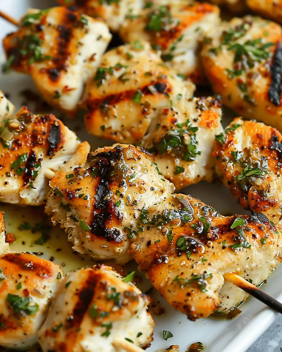 Easy Ranch Garlic Parmesan Chicken Skewers: Juicy Oven-Baked Delight