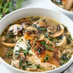 Comforting Rotisserie Chicken and Mushroom Soup