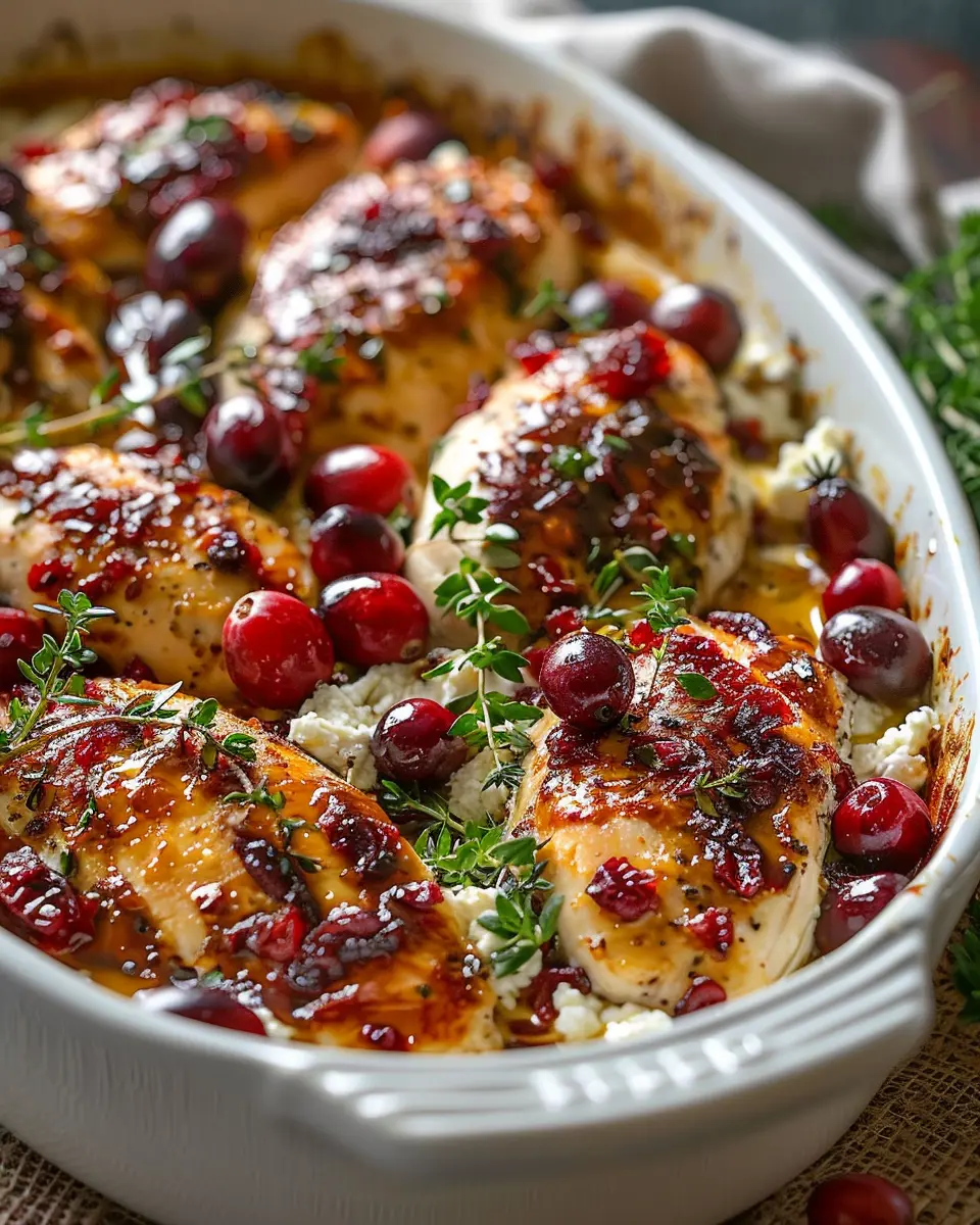 Honey Cranberry Chicken Bake: Easy Recipe with Ricotta Cheese