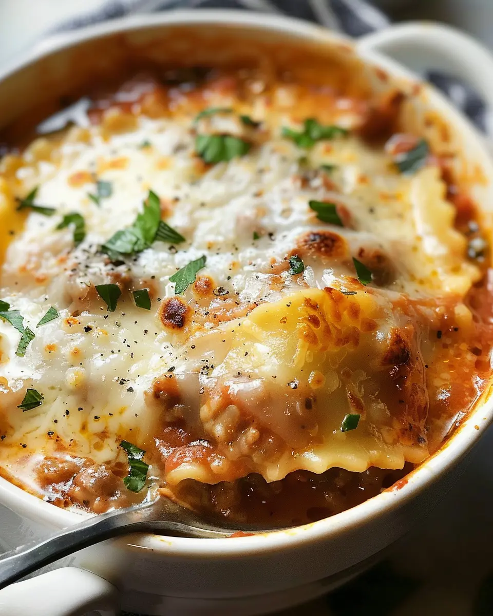 Easy Creamy Lasagna Soup: A Comforting Twist with Turkey Bacon