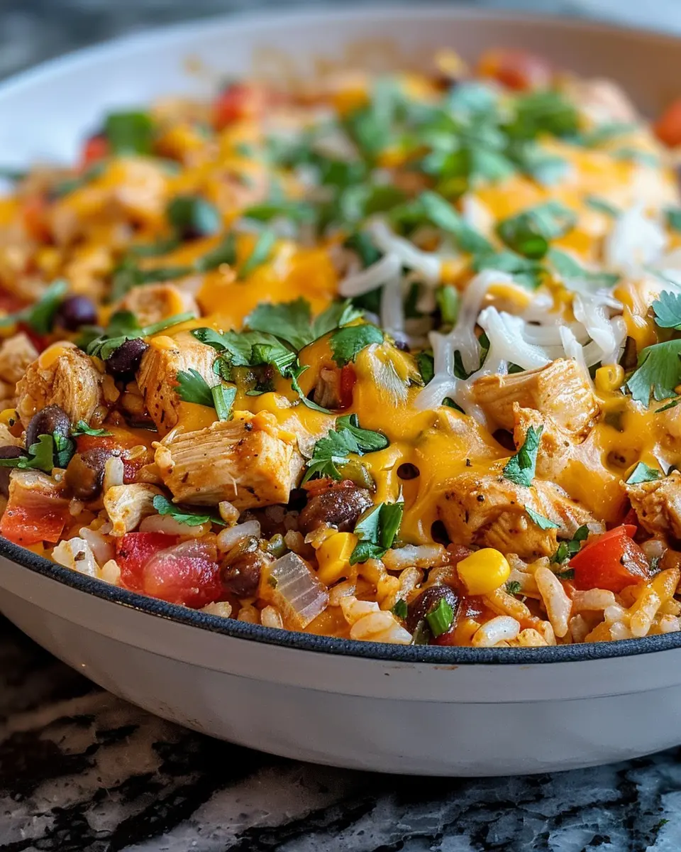One-Pot Cheesy Southwest Chicken &amp; Rice That’s Super Easy to Make