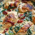 Creamy Tuscan Chicken with Spinach & Sun-Dried Tomatoes