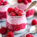 Raspberry Chia Pudding Sweetened with Maple Syrup
