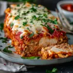 Italian-Style Chicken Parmesan Meatloaf with Crunchy Topping Delight