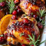 Baked Orange Cranberry Chicken Thighs