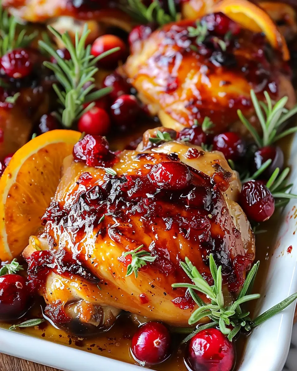 Baked Orange Cranberry Chicken Thighs: Juicy and Flavorful Delight