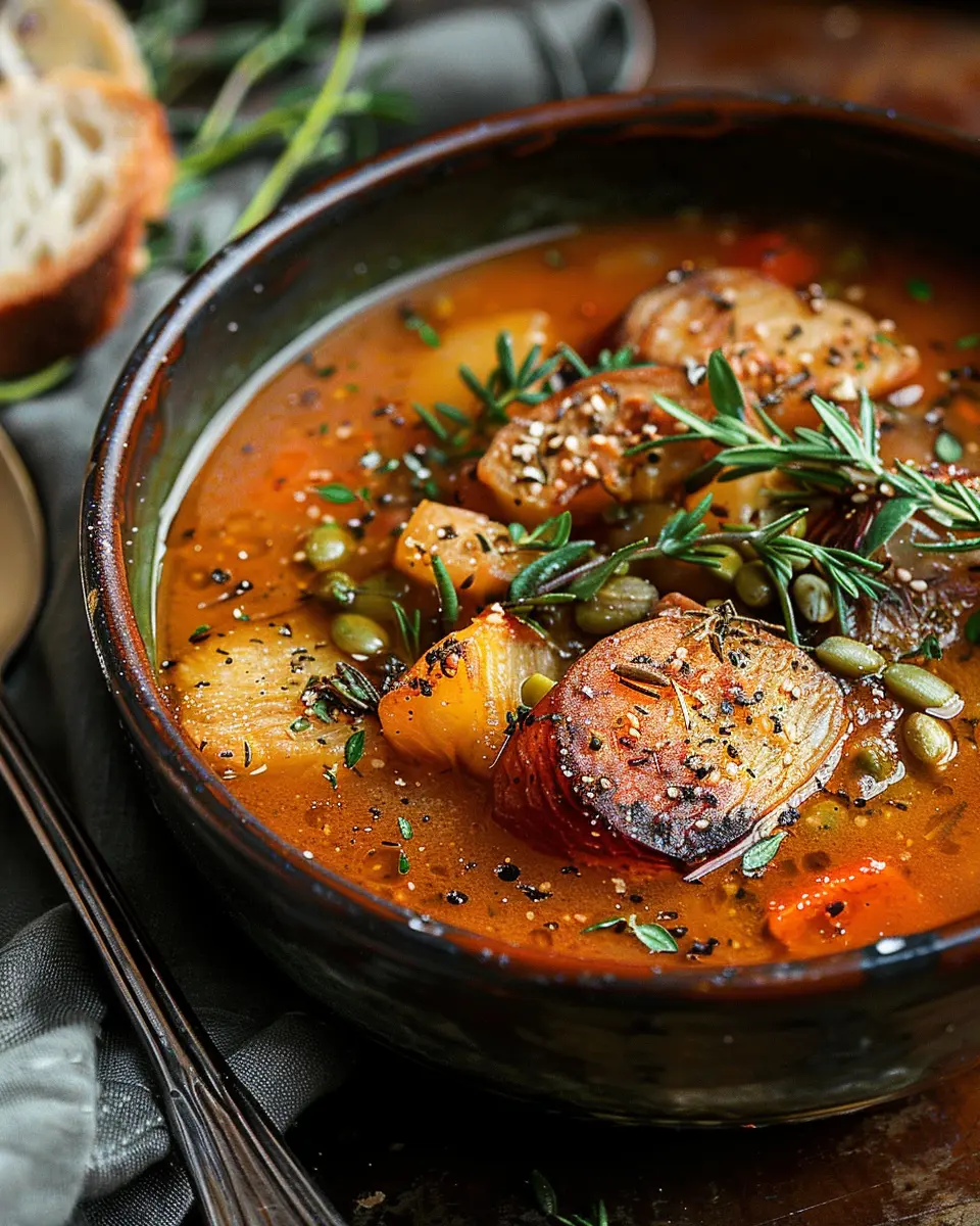 Stone Soup: A Heartwarming Recipe with Turkey Bacon and Chicken Ham