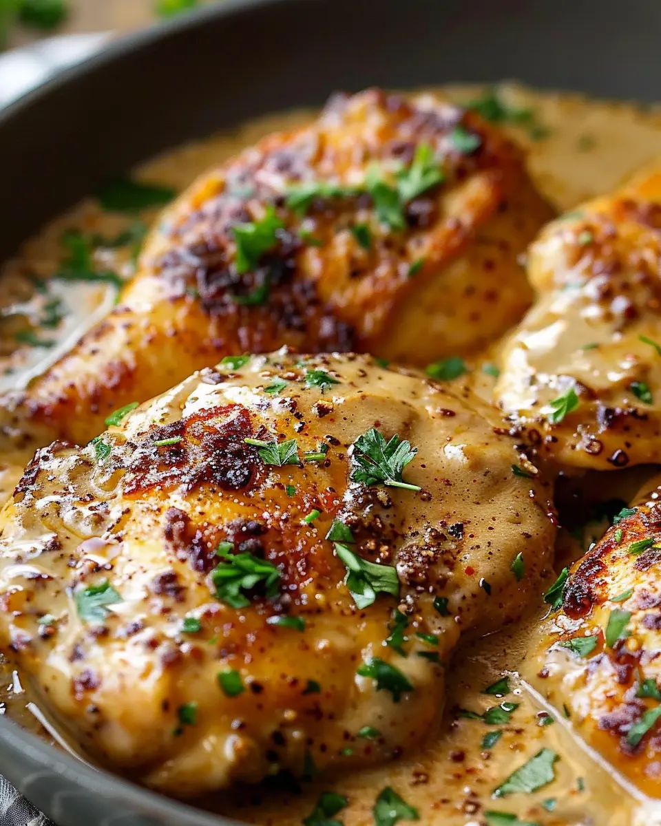 Creamy Mustard Chicken: A Delightfully Indulgent Recipe for Home Cooks