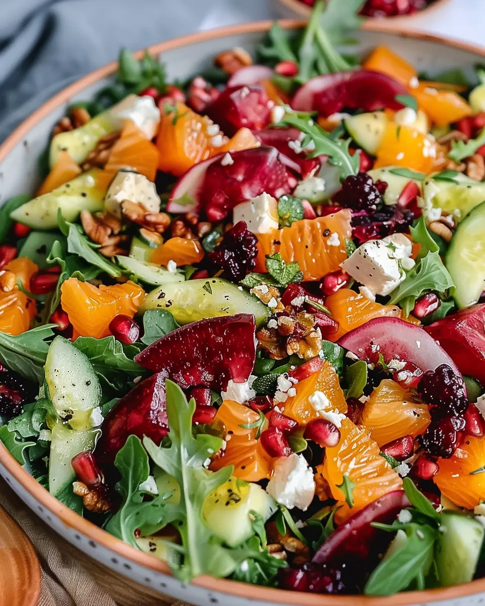 Winter Salad Delight: Nutty Greens with Turkey Bacon and Chicken Ham