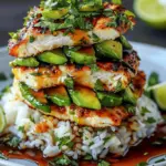 Tangy Honey Lime Chicken & Avocado Rice Stack That Delights