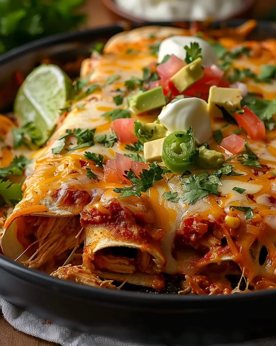 Shredded Chicken Enchilada Casserole: Easy and Flavorful Delight