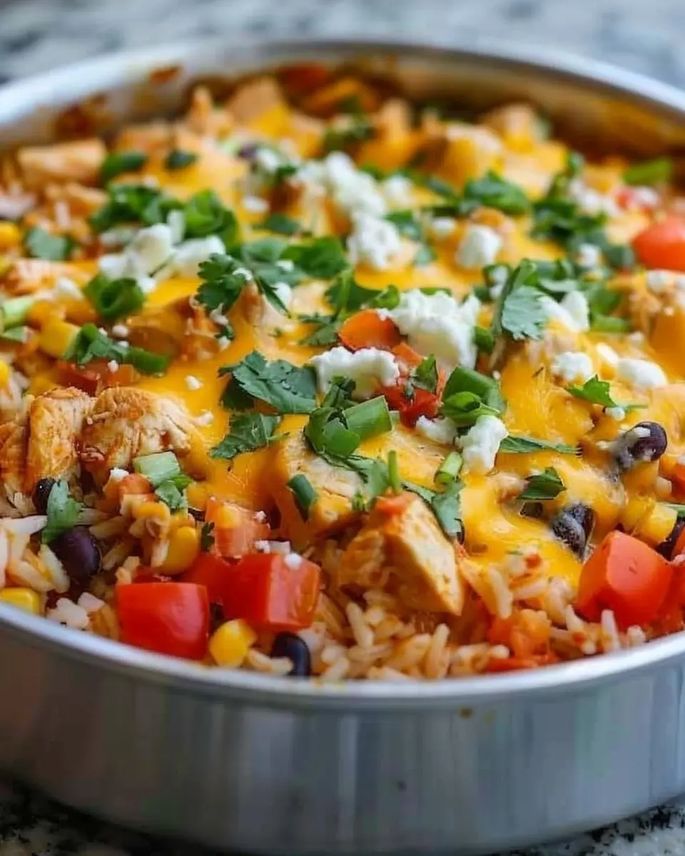 One-Pot Cheesy Southwest Chicken &amp; Rice: Easy Comfort Food Delight