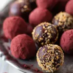 Valentine’s amaretto truffles