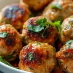 Easy Thai Baked Chicken Meatballs