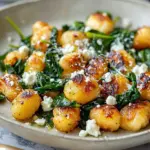 Crispy Gnocchi With Spinach And Feta