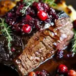 Slow-Braised Beef Roast with Cranberry Balsamic Glaze