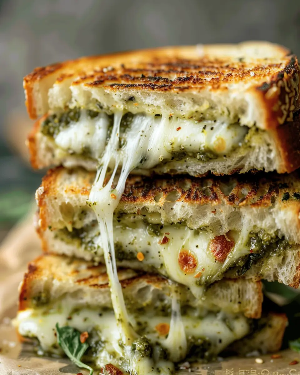 Sourdough Pesto Grilled Cheese: The Best Turkey Bacon Delight