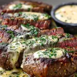 Garlic Butter Steak With Parmesan Cream Sauce