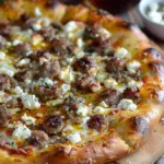 Hot Sausage Feta Honey Pizza