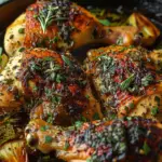 Oven Roasted Rosemary Garlic Brick Chicken