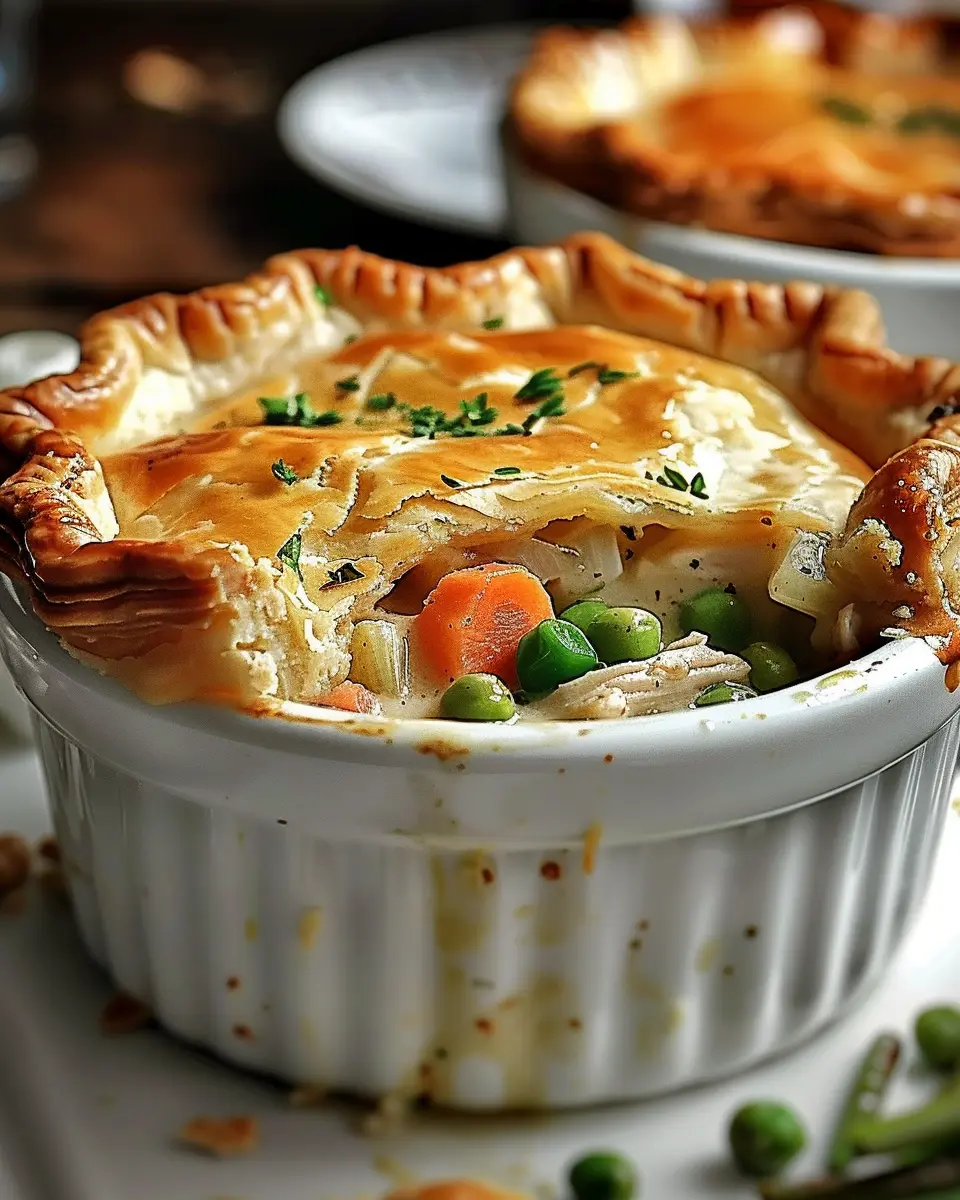 Indulgent Chicken Pot Pie with Turkey Bacon and Chicken Ham Delight