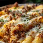 Baked Rigatoni Stuffed with Beef Ragu & Mozzarella