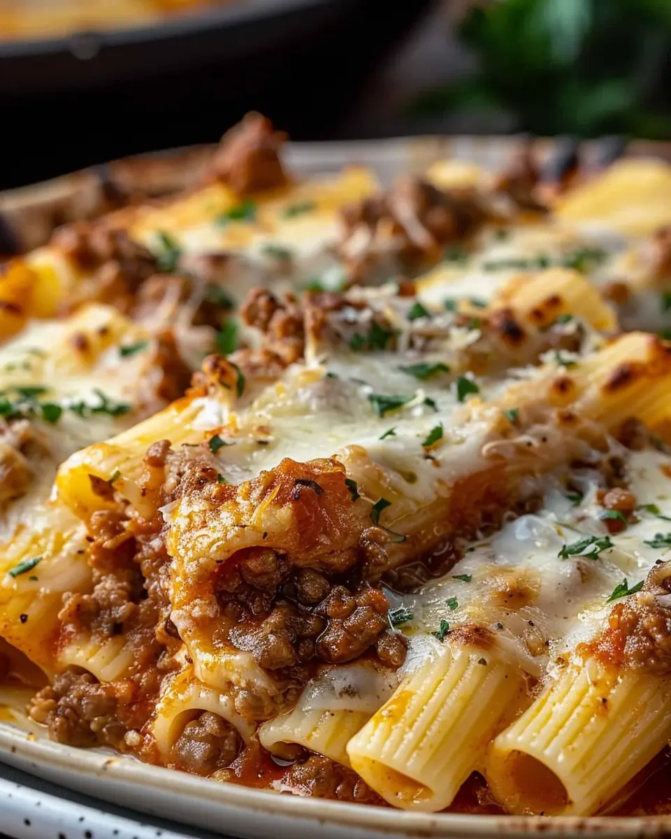 Baked Rigatoni Stuffed with Indulgent Beef Ragu &amp; Mozzarella