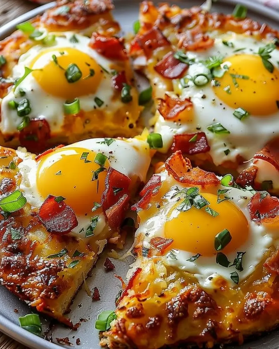 Breakfast Pizza Hash Brown Crust: Indulgent Twist with Turkey Bacon