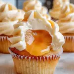 Honey Peach Cream Cheese Cupcakes